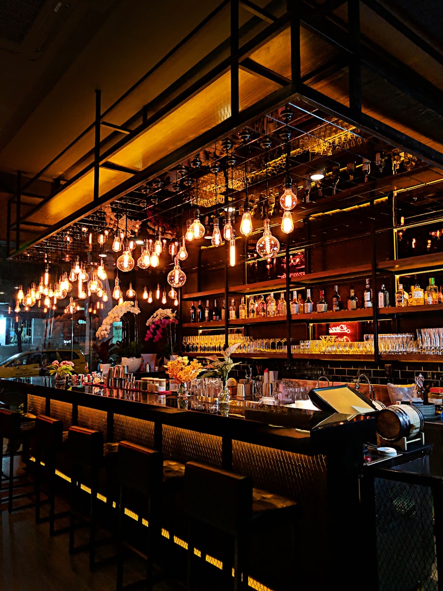 Détail du comptoir équipé